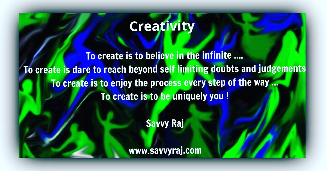 To create is being you!