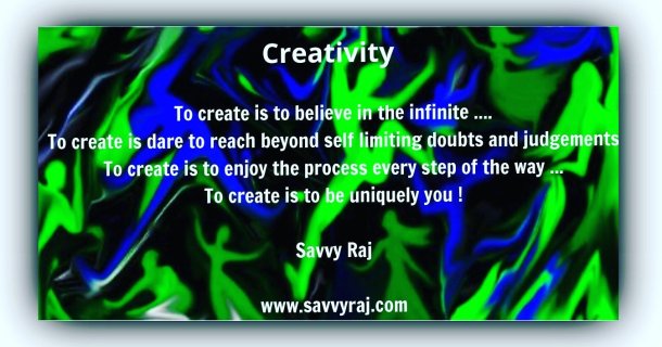 To create is being you!